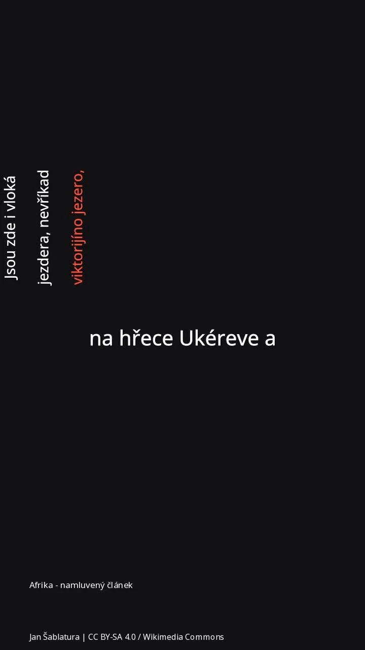 Afrika - namluvený článek