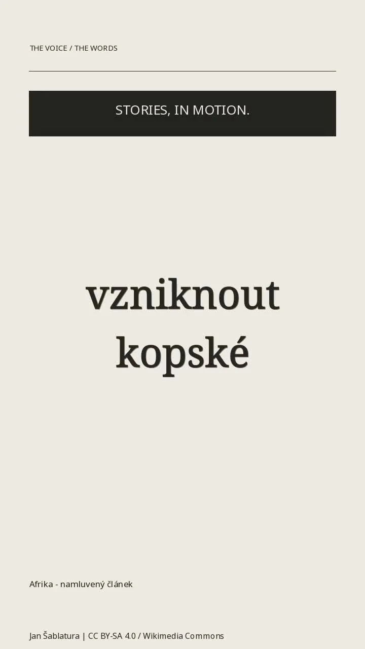 Afrika - namluvený článek