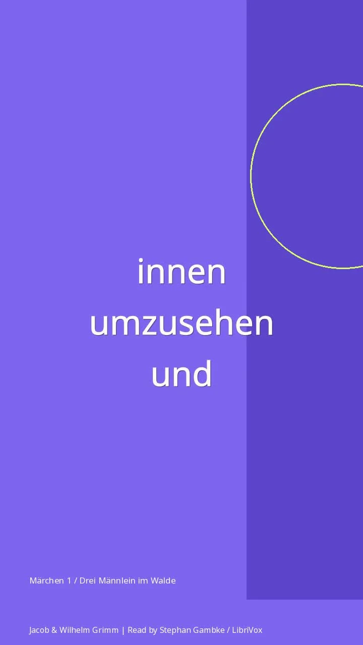 Märchen 1 / Drei Männlein im Walde