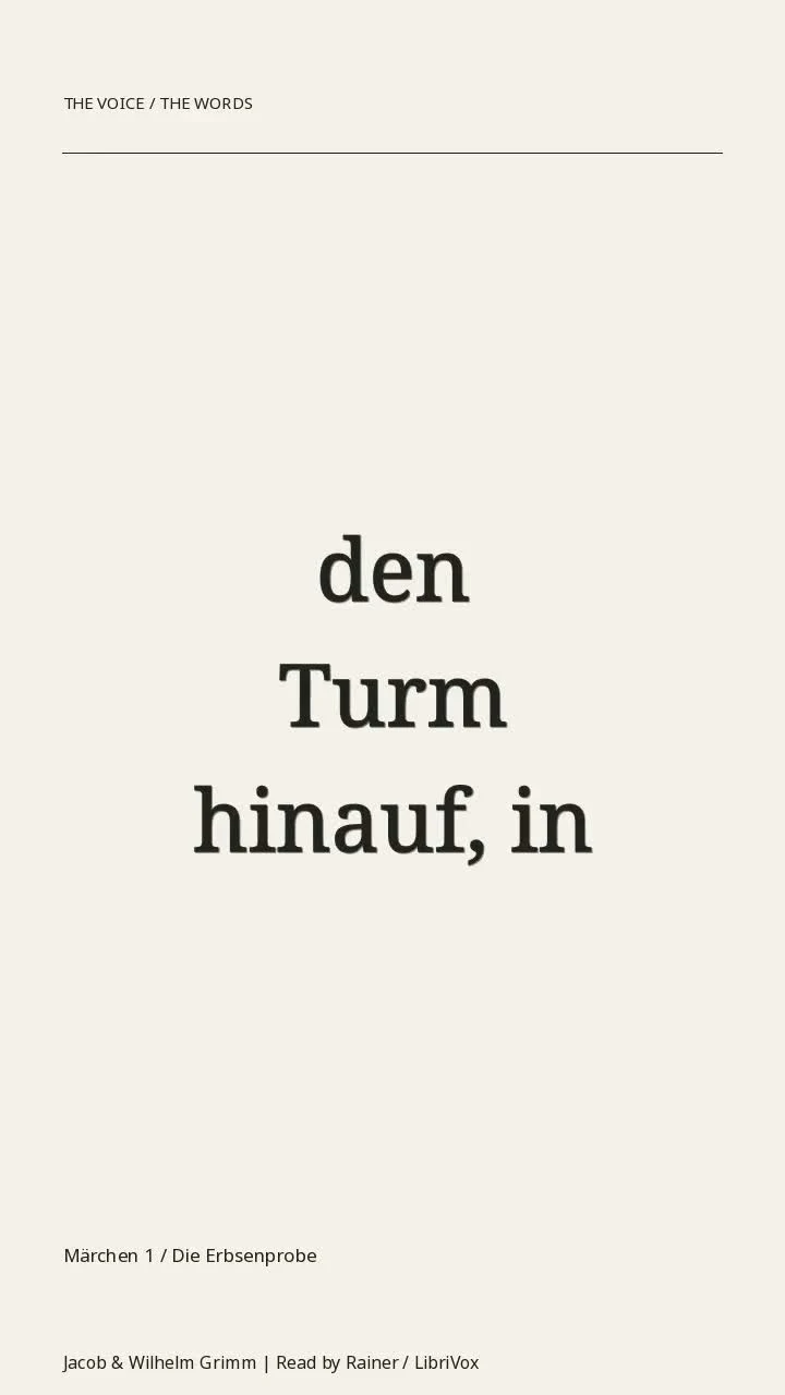 Märchen 1 / Die Erbsenprobe