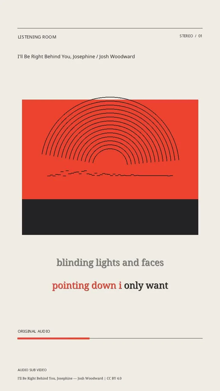 I'll Be Right Behind You, Josephine / Josh Woodward