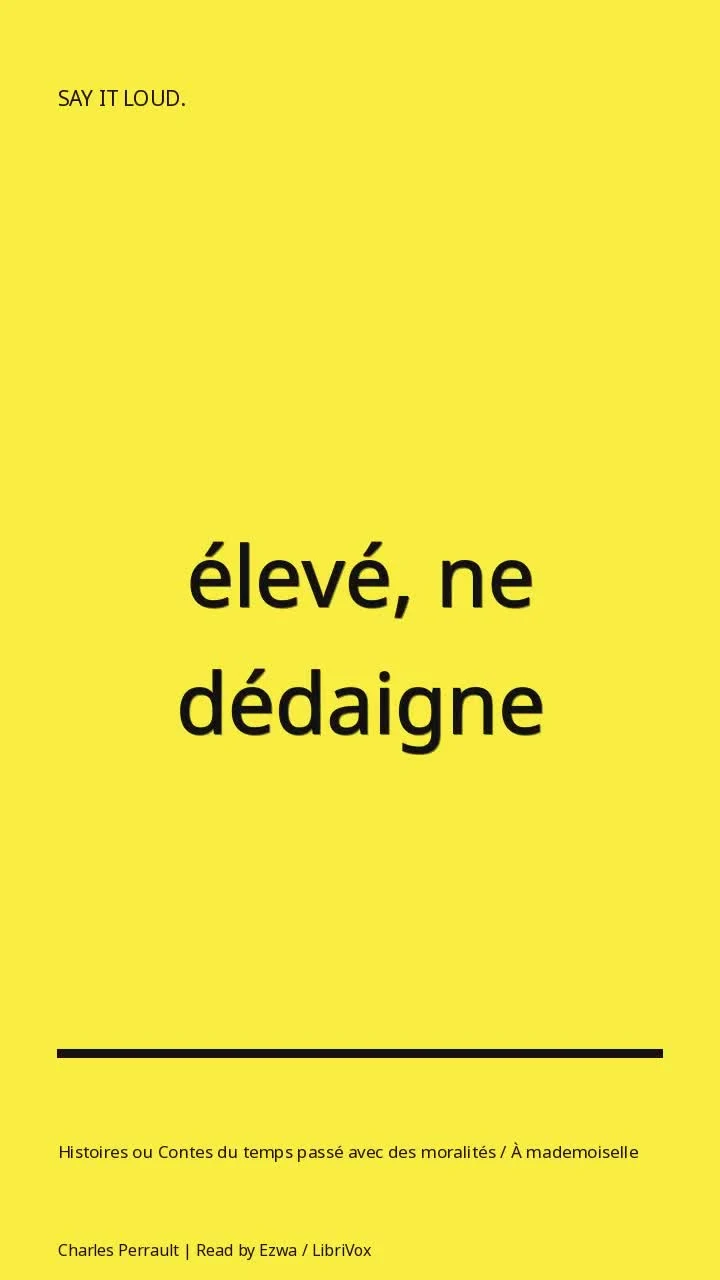 Histoires ou Contes du temps passé avec des moralités / À mademoiselle