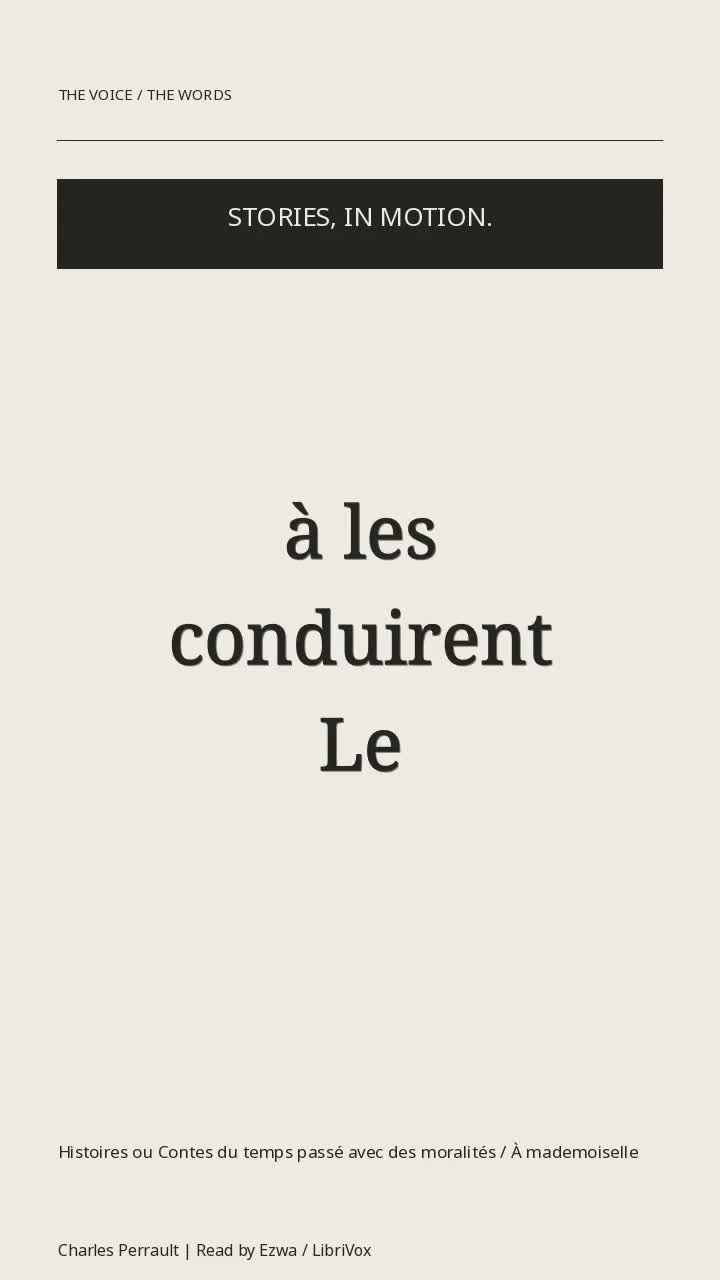 Histoires ou Contes du temps passé avec des moralités / À mademoiselle