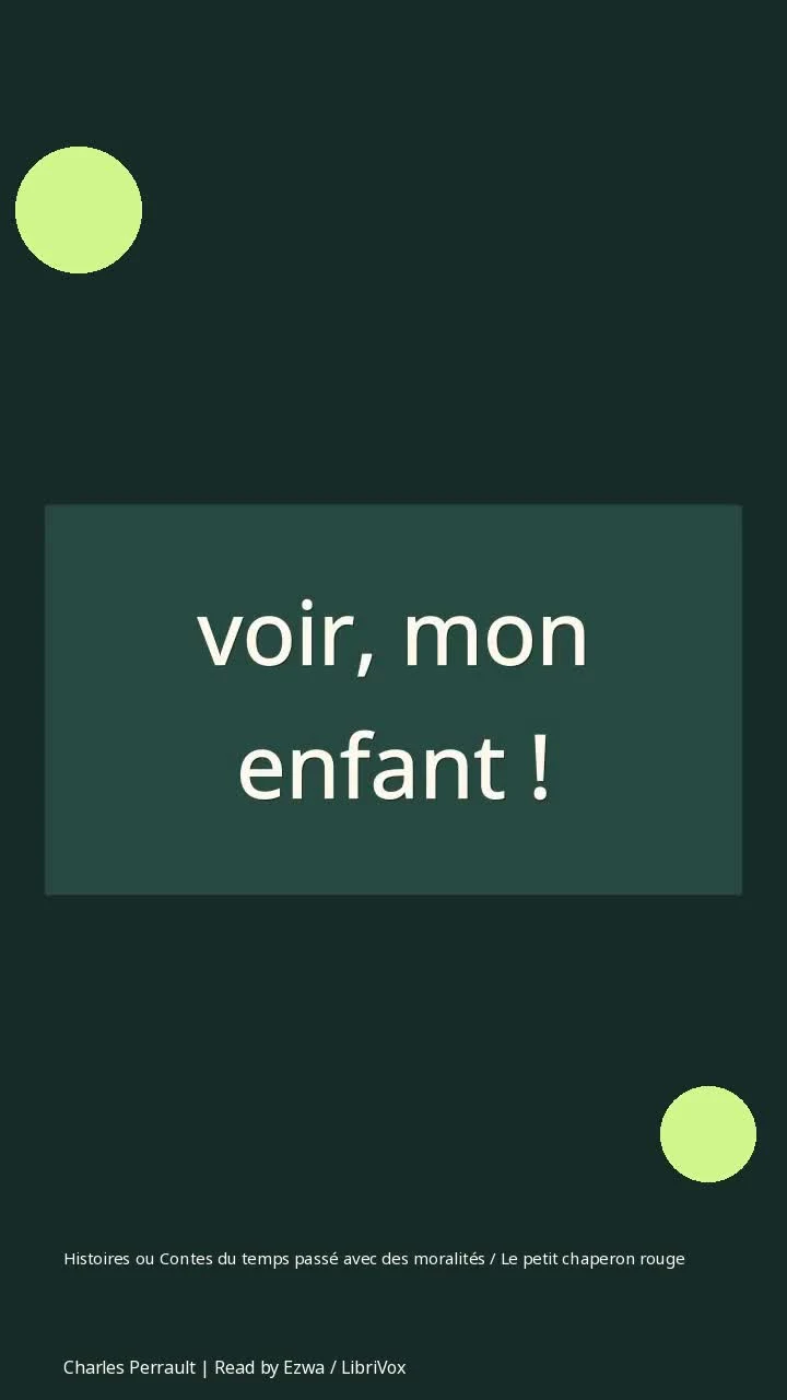 Histoires ou Contes du temps passé avec des moralités / Le petit chaperon rouge