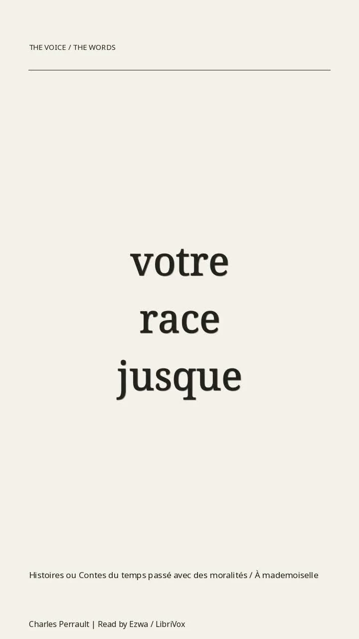 Histoires ou Contes du temps passé avec des moralités / À mademoiselle