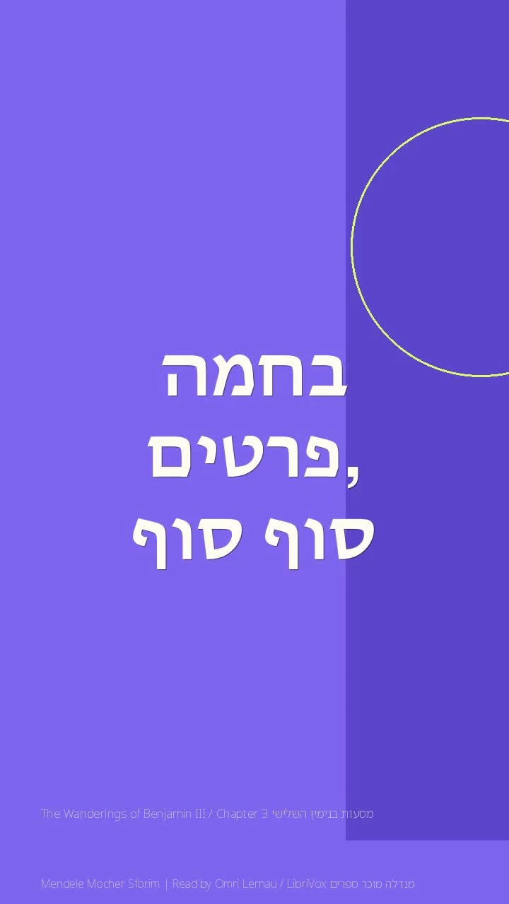 מסעות בנימין השלישי The Wanderings of Benjamin III / Chapter 3