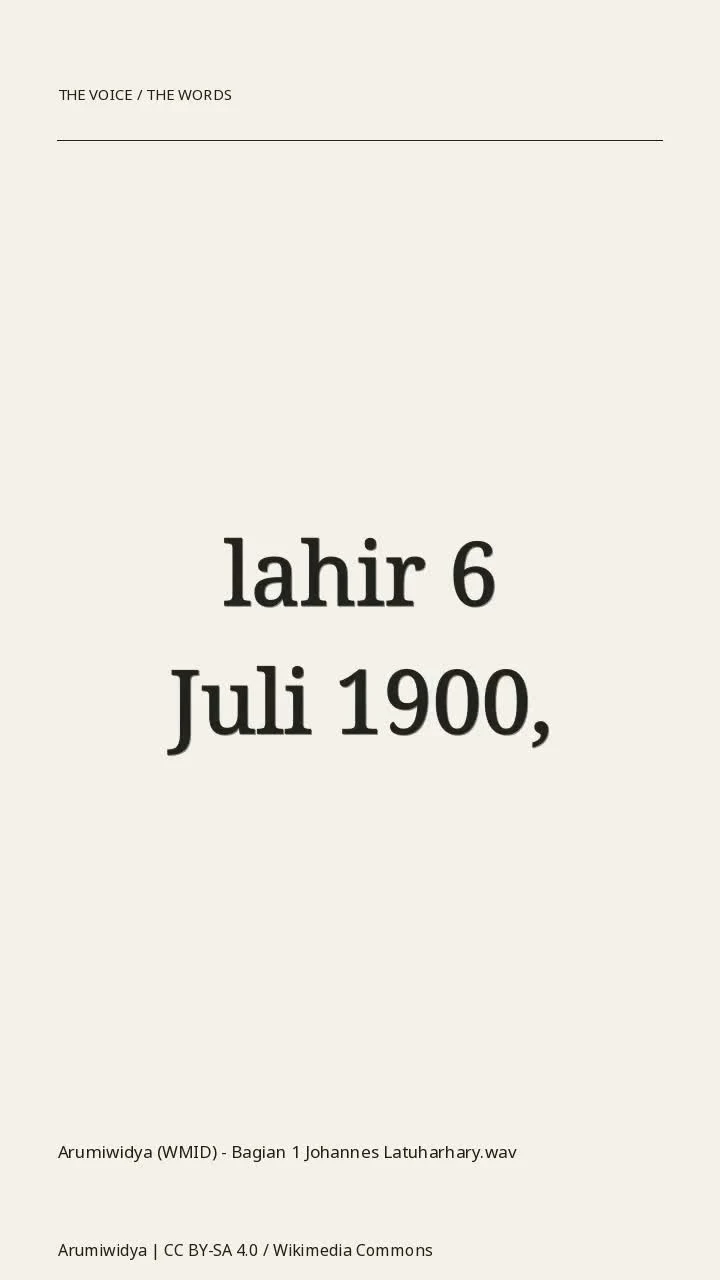 Arumiwidya (WMID) - Bagian 1 Johannes Latuharhary.wav
