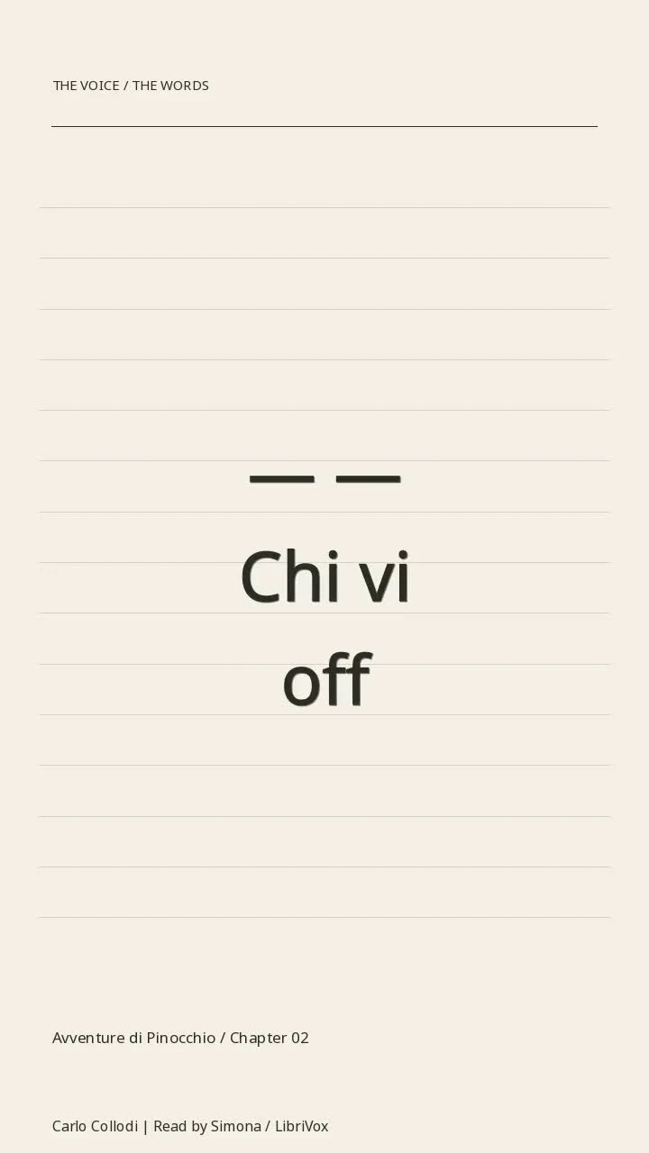 Avventure di Pinocchio / Chapter 02