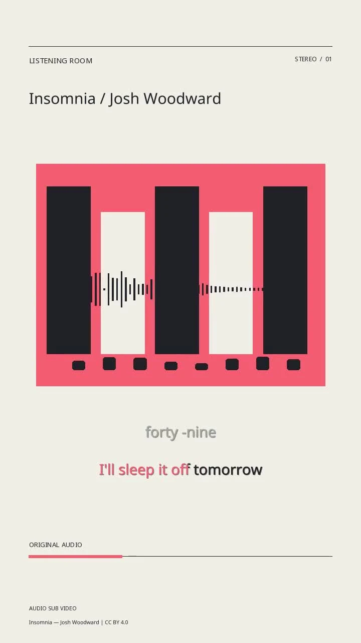 Insomnia / Josh Woodward