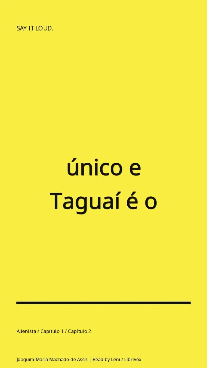 Alienista / Capítulo 1 / Capítulo 2