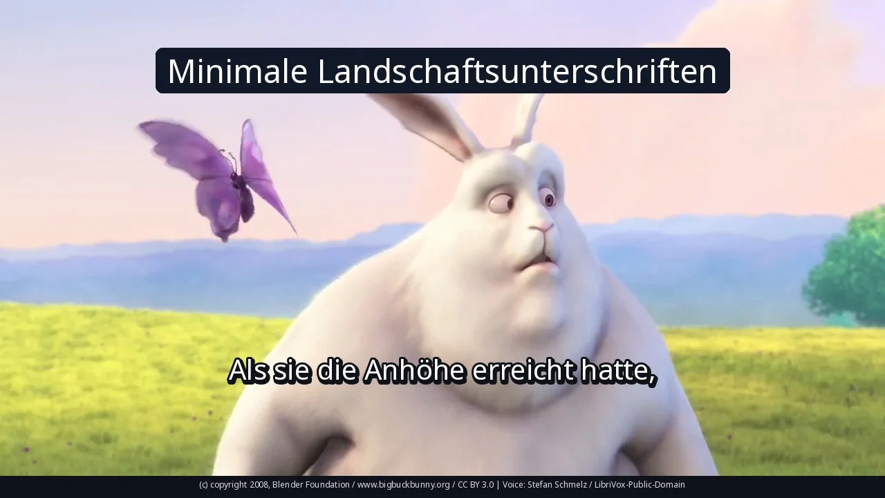 Minimale Landschaftsunterschriften
