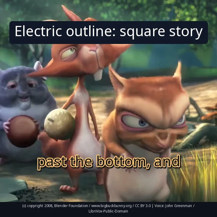 Electric outline: square story