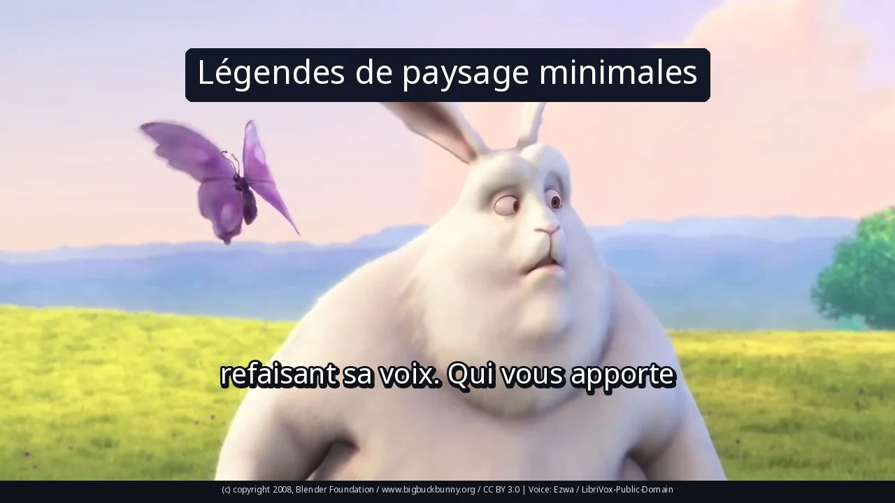 Légendes de paysage minimales