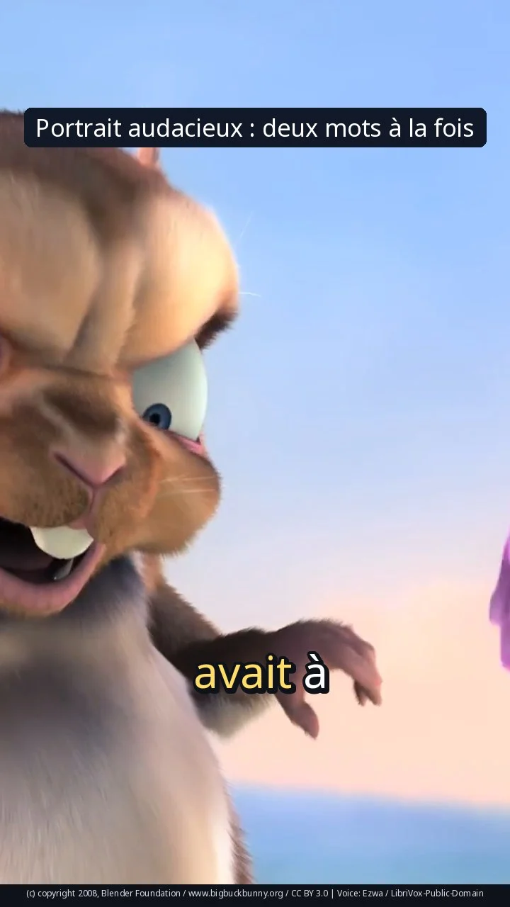 Portrait audacieux : deux mots à la fois