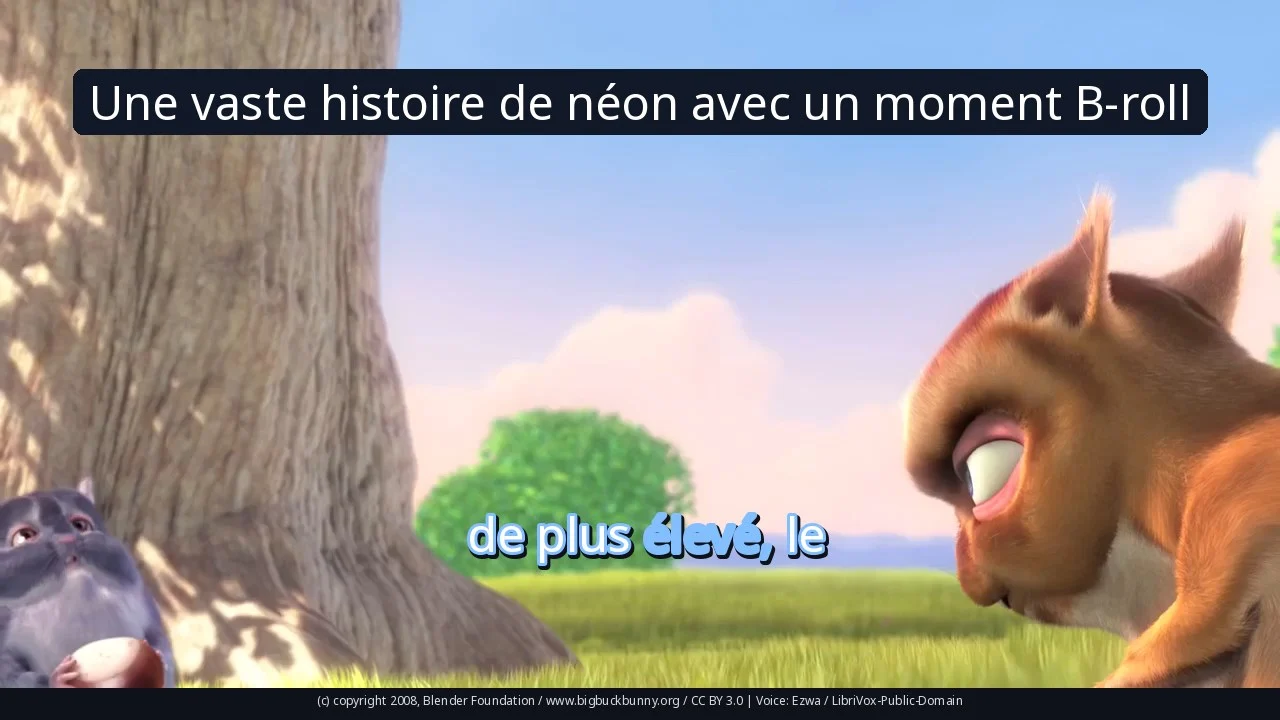 Une vaste histoire de néon avec un moment B-roll