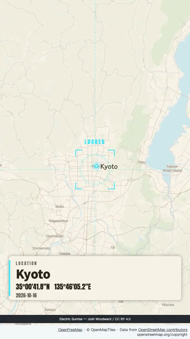 Lokasi Kyoto terungkap: kartu pos jurnal