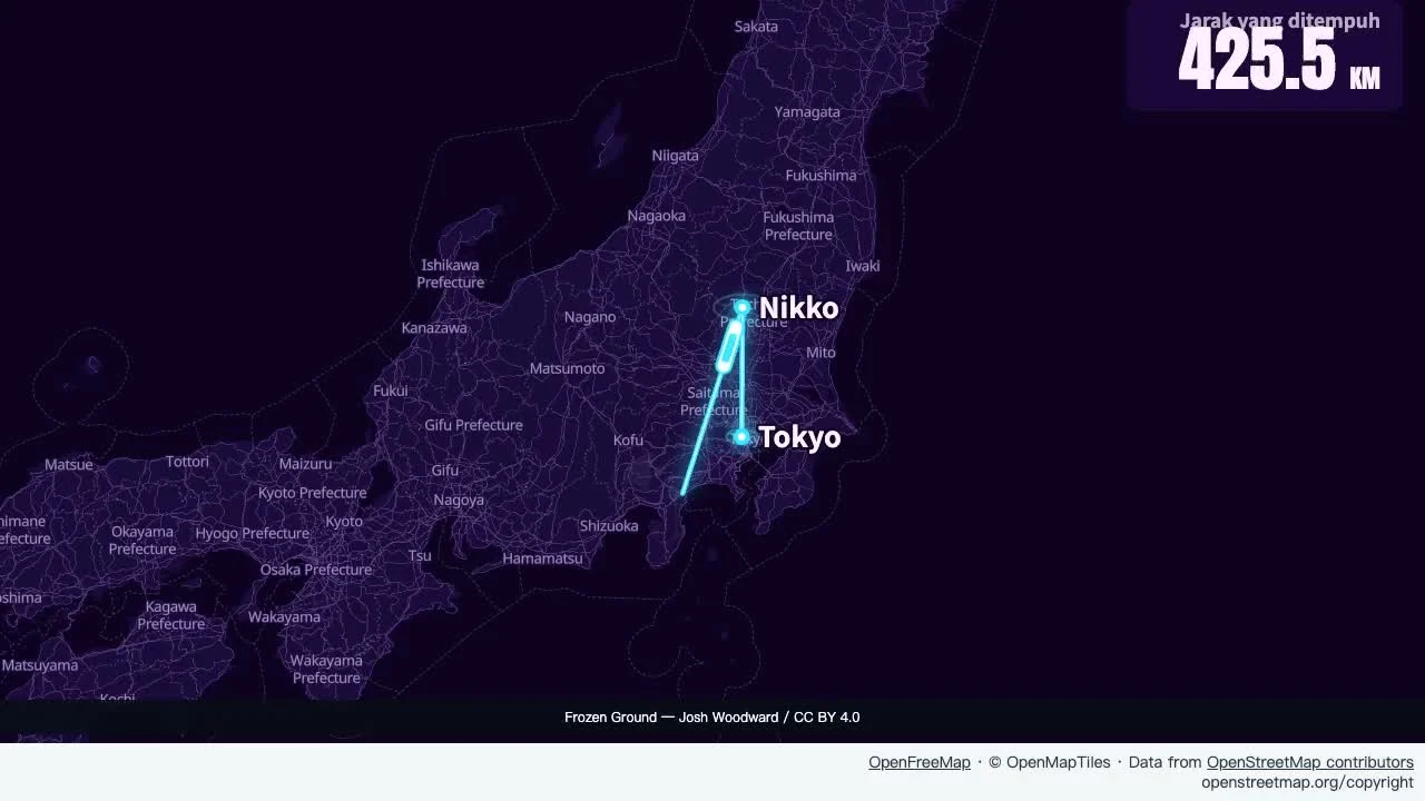 Perjalanan pulang pergi Jepang: kisah perjalanan neon