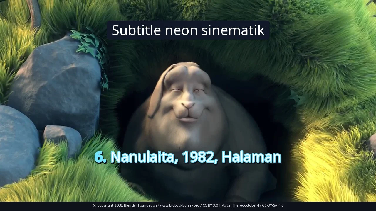 Subtitle neon sinematik