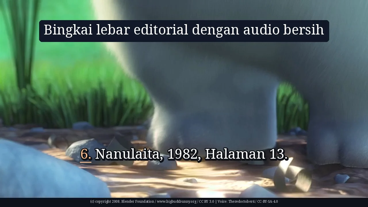 Bingkai lebar editorial dengan audio bersih