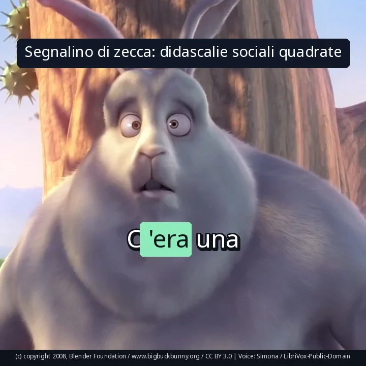 Segnalino di zecca: didascalie sociali quadrate
