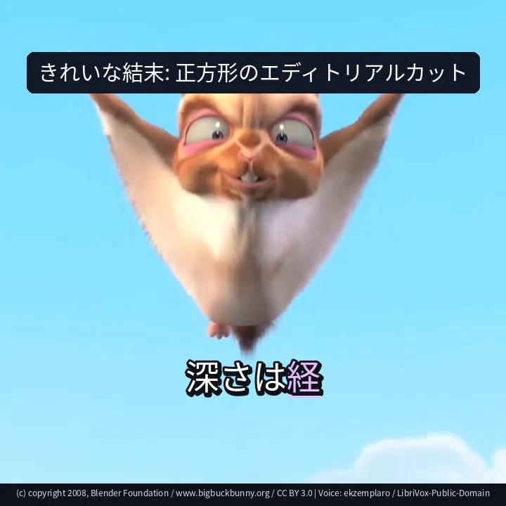 きれいな結末: 正方形のエディトリアルカット