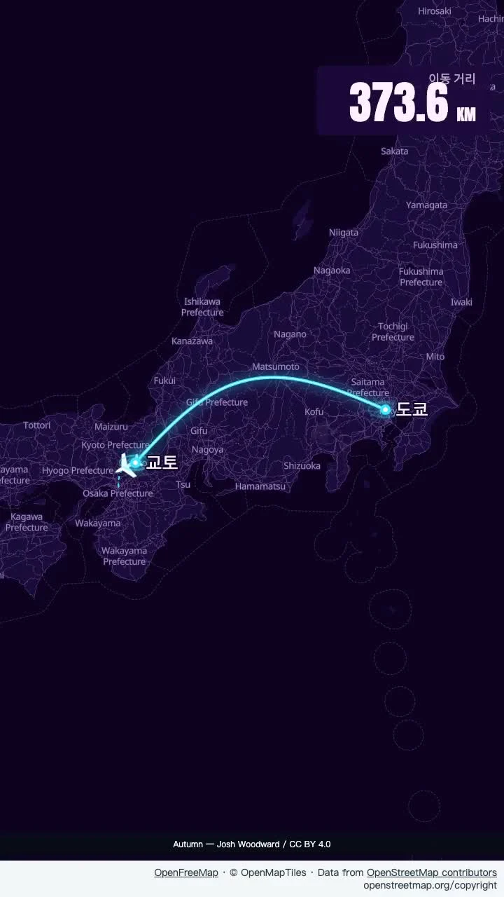 어두워진 일본: 네온 비행