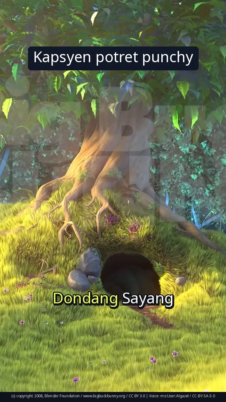 Kapsyen potret punchy