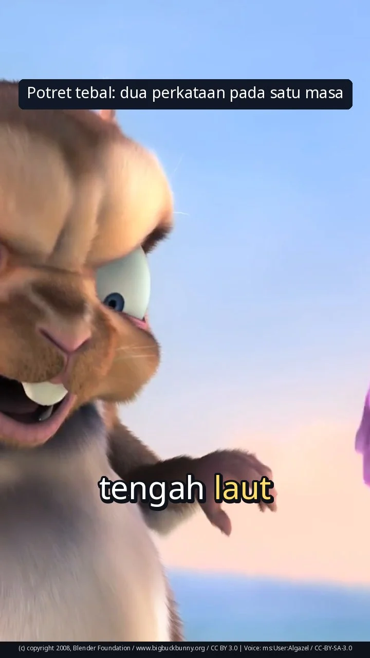 Potret tebal: dua perkataan pada satu masa