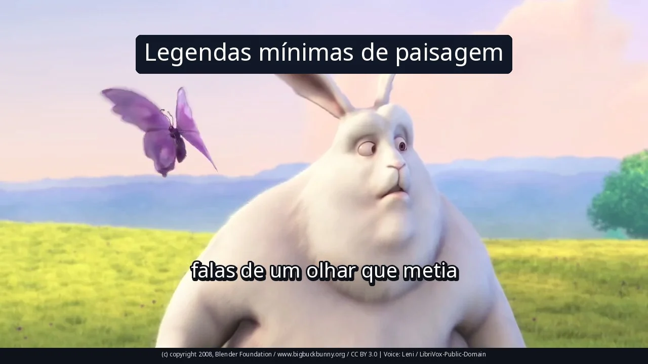 Legendas mínimas de paisagem