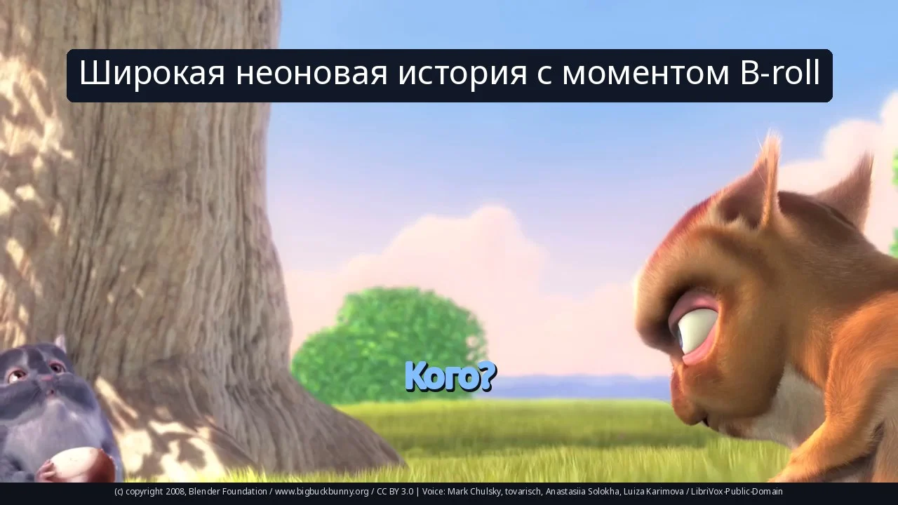 Широкая неоновая история с моментом B-roll