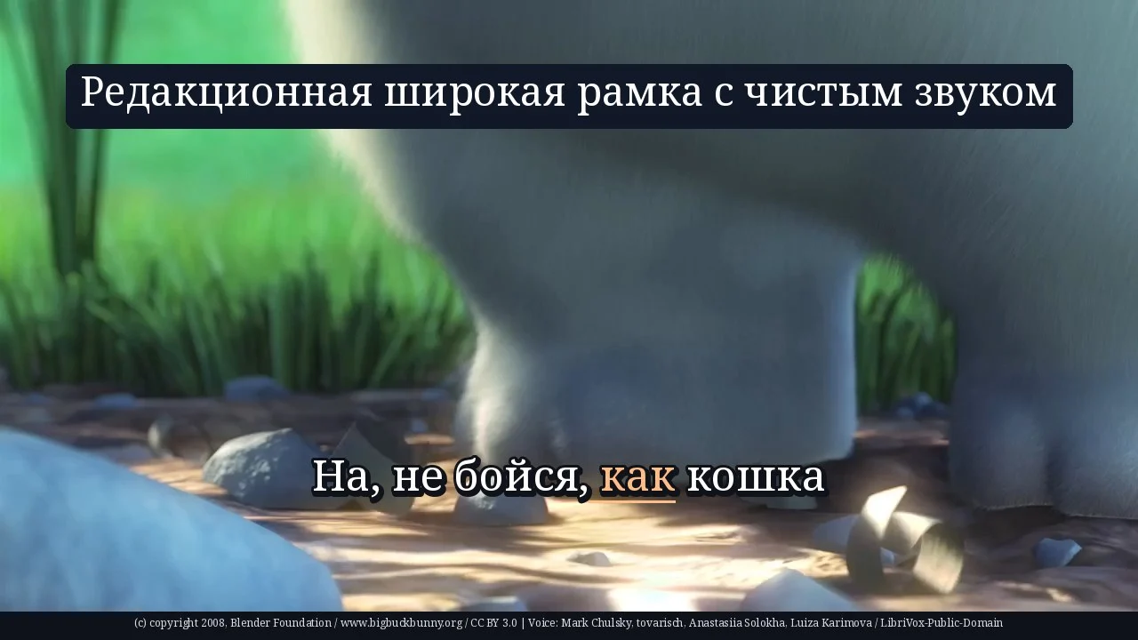 Редакционная широкая рамка с чистым звуком