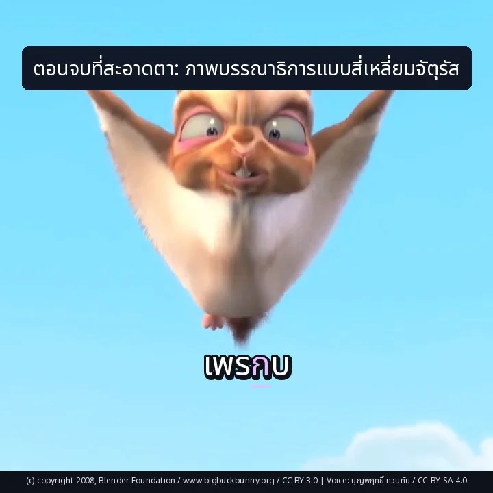 ตอนจบที่สะอาดตา: ภาพบรรณาธิการแบบสี่เหลี่ยมจัตุรัส