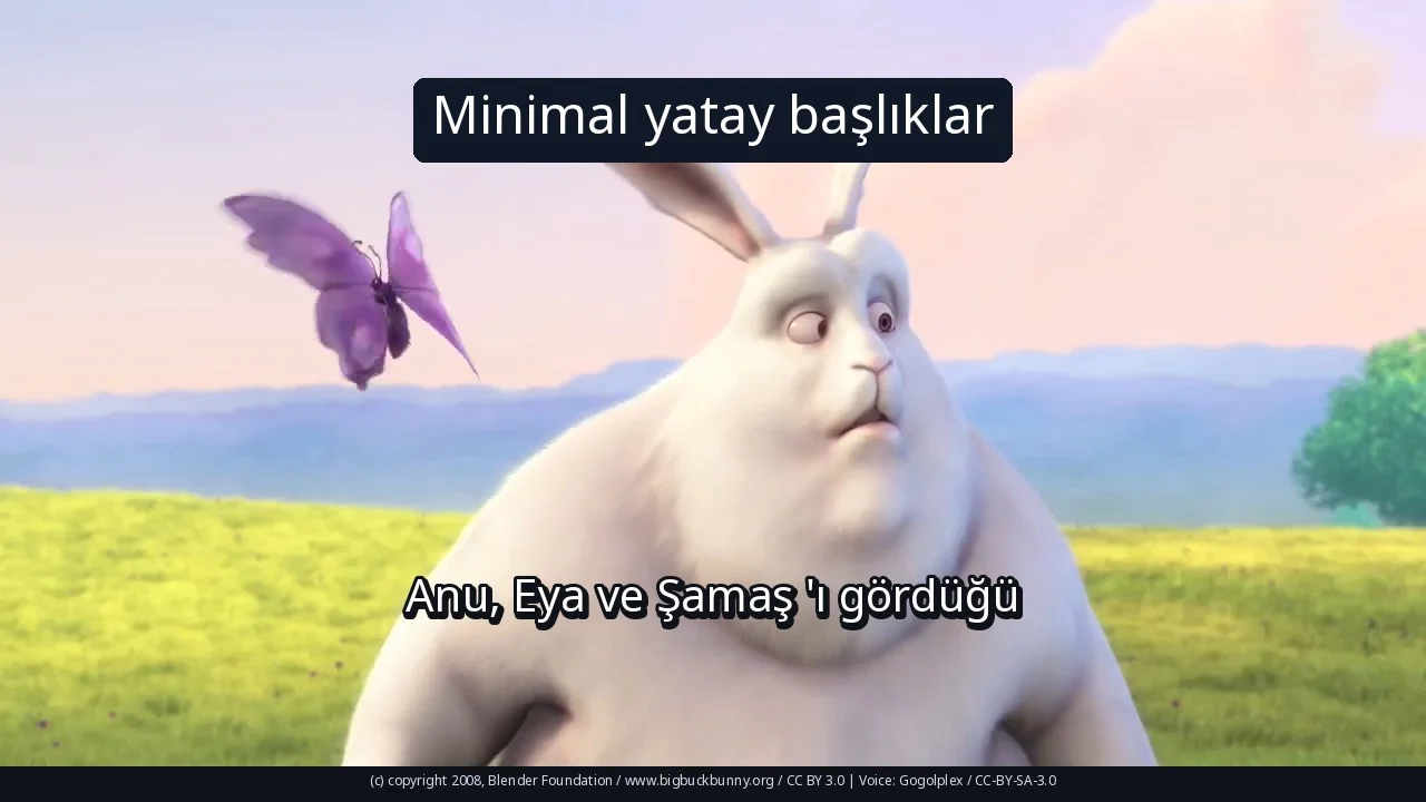 Minimal yatay başlıklar