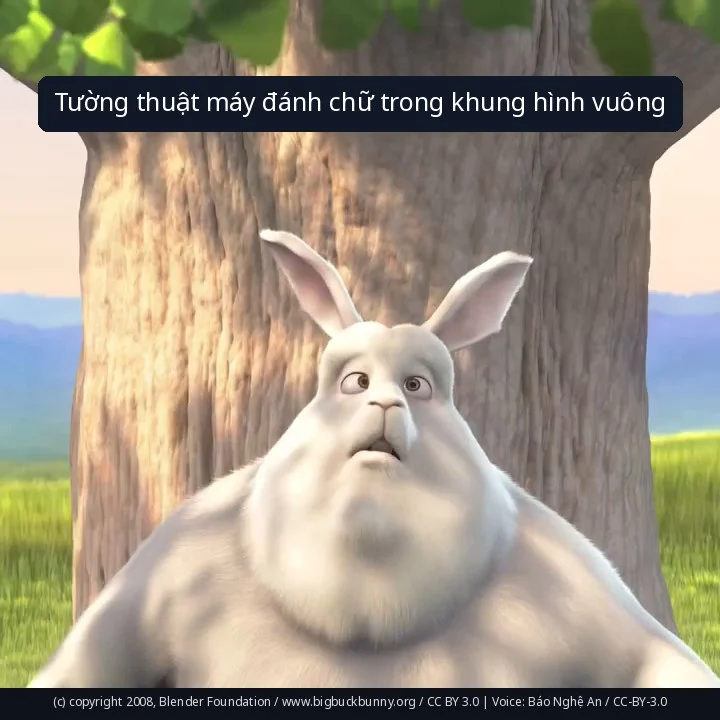 Tường thuật máy đánh chữ trong khung hình vuông