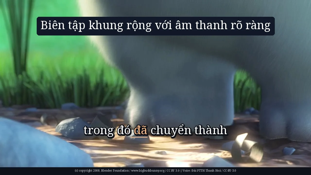 Biên tập khung rộng với âm thanh rõ ràng