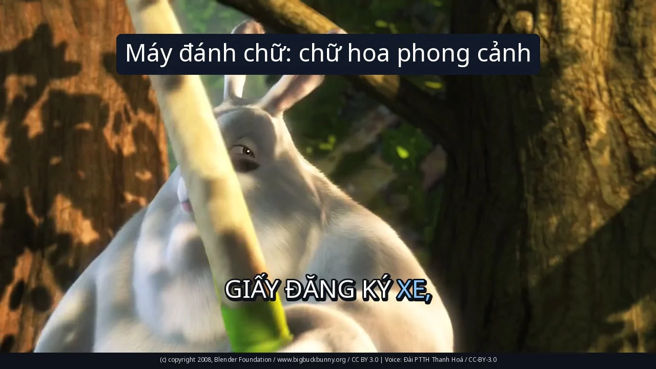 Máy đánh chữ: chữ hoa phong cảnh