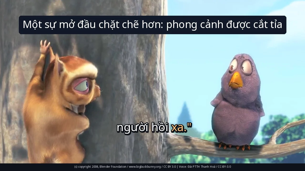 Một sự mở đầu chặt chẽ hơn: phong cảnh được cắt tỉa