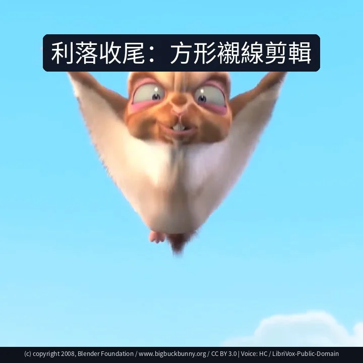 利落收尾：方形襯線剪輯